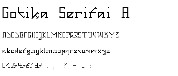 Gotika Serifai A font